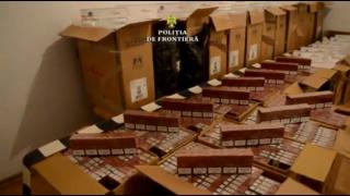 Țigări confiscate de Poliția de Frontieră în mai 2018