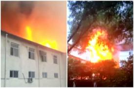 Hotel în flăcări, în China