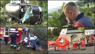 Imagini cutremurătoare de la accidentul din Bistriţa-Năsăud, în care a murit mama a 9 copii