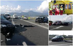 O româncă a murit într-un cumplit accident pe o autostradă din Italia, după ce Dusterul în care se afla s-a izbit frontal cu un Mercedes (Video)