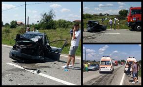 Primele imagini de la accidentul cu 10 victime din Gorj