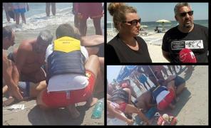 Vasilică şi Alina, pompieri paramedici la ISU Bucureşti-Ilfov, erau în concediu la Mamaia când au salvat un băieţel de 5 ani, înecat în mare