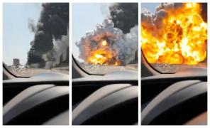 Momentul exploziei de la Bologna! Mai mulţi pompieri au fost înghiţiţi de flăcări