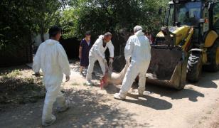 Inspectorii veniţi să eutanasieze porcii dintr-o comună din Brăila au fost goniţi de localnici