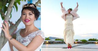 O mireasă părăsită înaintea nunţii s-a măritat cu ea însăşi la altar şi a ţinut nunta fără mire, în Santorini