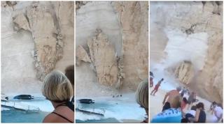 O stanca se prabuseste pe plaja Navagio, in Zakynthos