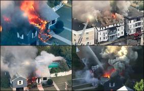 Scene ca de război în Boston! Zeci de case explodează brusc din cauza conductelor de gaze. Un băiat a murit, mii de oameni evacuaţi