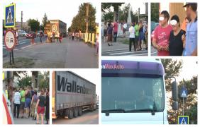 Părinţii fetiţei lovite mortal pe trecere, aduşi pe braţe de rude la faţa locului. Primele imagini de la accident