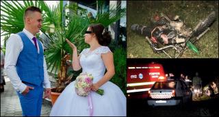 Rafael, tânărul mort în accidentul de la Dumitrița, fotografiat împreună cu soția