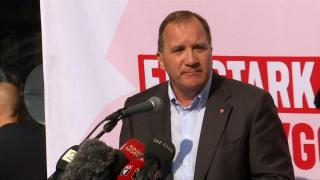 Premierul suedez ţine un discurs electoral