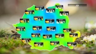 Prognoza meteo pentru joi, 27 septembrie