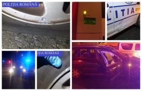 12 gloanţe au tras poliţiştii, urmărind în trafic un tânăr beat mort şi fără permis, care semăna teroare pe DN5