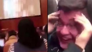 Reacția studenților la proiectarea filmului pentru adulți de către profesor