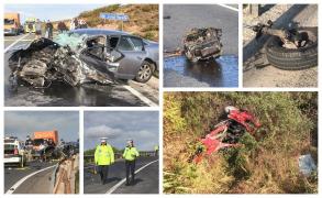 Primele imagini de la accidentul din Huedin. Impact devastator, 3 morţi, şoferul vinovat fost poliţist dat afară din sistem (Video)