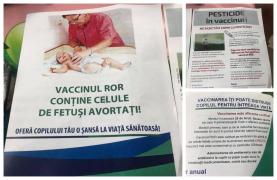 Bucureştenii primesc informaţii false privind vaccinarea. Pliantele au sigla ministerului, UNICEF şi OMS