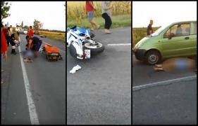 Accident dramatic la Buzău! O tânără a murit, iar soțul ei e în stare gravă după ce s-au izbit cu motocicleta de o mașină care nu le-a acordat prioritate