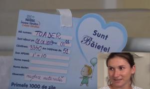 Andrei Vasile este primul copil născut în 2019, în România. Băiețelul venit pe lume la 00:01 mai are trei frați