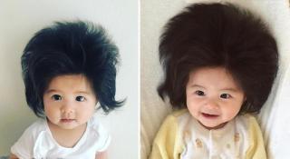 Fetiţa japoneză cu păr foarte bogat, Baby Chanco