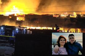 O familie din Dragoslavele a rămas fără agoniseala de-o viață, după ce fabrica lor de mobilă a ars din temelii (Video)