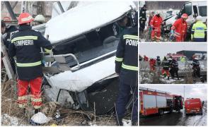 Victimele accidentului de microbuz de la Bascov plecau la muncă, în Cehia. O tânără de 33 de ani e în comă