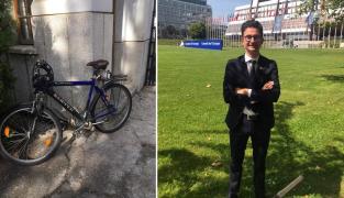 Deputatul USR Ion Bulai și bicicleta sa