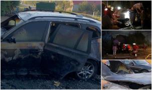 BMW-ul unui poliţist din Arad, mistuit de flăcări. Omul legii ar fi primit ameninţări cu moartea
