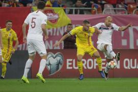 Fază din meciul dintre România și Norvegi