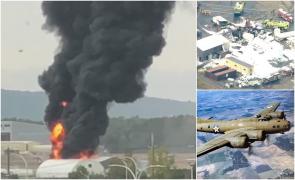 Avion prăbuşit pe aeroportul Internaţional Bradley, Connecticut, după ce pilotul a încercat o aterizare de urgenţă (Video)