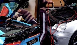 Lamborghini Aventador, pornit la cabluri după ce a rămas fără baterie, în Londra