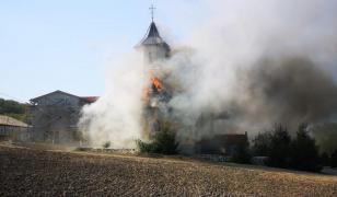 Incendiu uriaş la mănăstirea 'Sfântul Filip' din Adamclisi