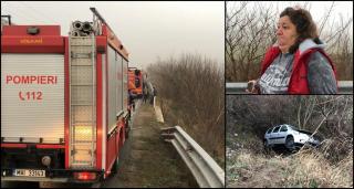 Şapte profesori au plonjat cu maşina într-o râpă, în Bacău