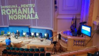 Imagini din culise de la dezbaterea electorală organizată de Klaus Iohannis