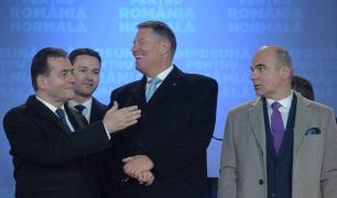 Klaus Iohannis celebrează victoria în alegeri