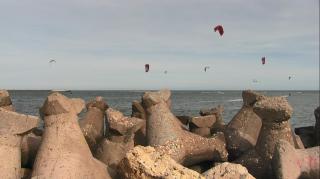 Stabilopozi pe o plajă din Constanţa