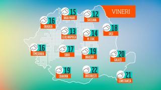 Harta cu prognoza meteo pe 8 noiembrie 2019