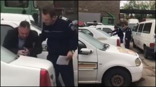 George Tabuia a fost filmat plângând în curtea Inspectoratului de Poliţie Judeţean Arad