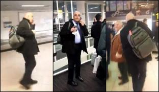 Raed Arafat, în timp ce este urmărit de Marian Ceauşescu, pe Otopeni şi în aeroportul din Bruxelles
