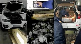Un bmw X6 a fost t[iat cu flexul de vameşii moldoveni, la Leuşeni