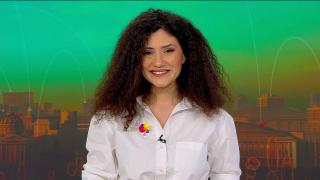 Prezentatoarea Horoscopului, Nadina Zissu, în platoul Observator