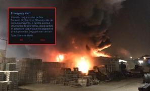 Avertizare Ro-Alert, după incendiul de pe Șoseaua Fundeni din București
