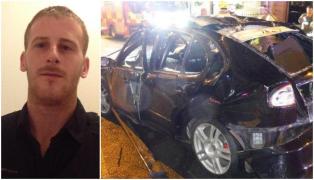 Maşina lui Carl Fisher a fost avariată complet, geamurile s-au spart în urma exploziei