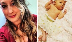 Heidi Broussard și fiica ei nou-născută