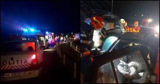 Salvatorii intervin la faţa locului, după accidentul mortal din Drăganu