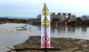 Pericol de înec pe şantierul autostrăzii A10 Sebeş - Turda