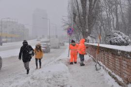 Vreme de iarnă în Bucureşti