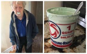Un bătrân de 90 de ani, din New York, a băut un recipient cu vopsea, crezând că e iaurt şi i s-a părut mai bună