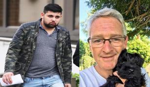 Şoferul român a fugit cu câine