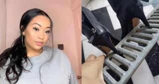 Tia tocmai veena de la o petrecere când a rămas blocată în gratiile de scurgere