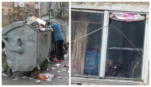 Mamă din Piteşti, amendată după ce a căutat haine în gunoaie