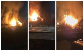 Un incendiu puternic a izbucnit la o grădiniţă din Cluj (Video)